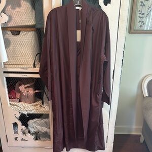 Tibi Davenport shirtdress in brown sporty nylon. Size Medium NWT $135